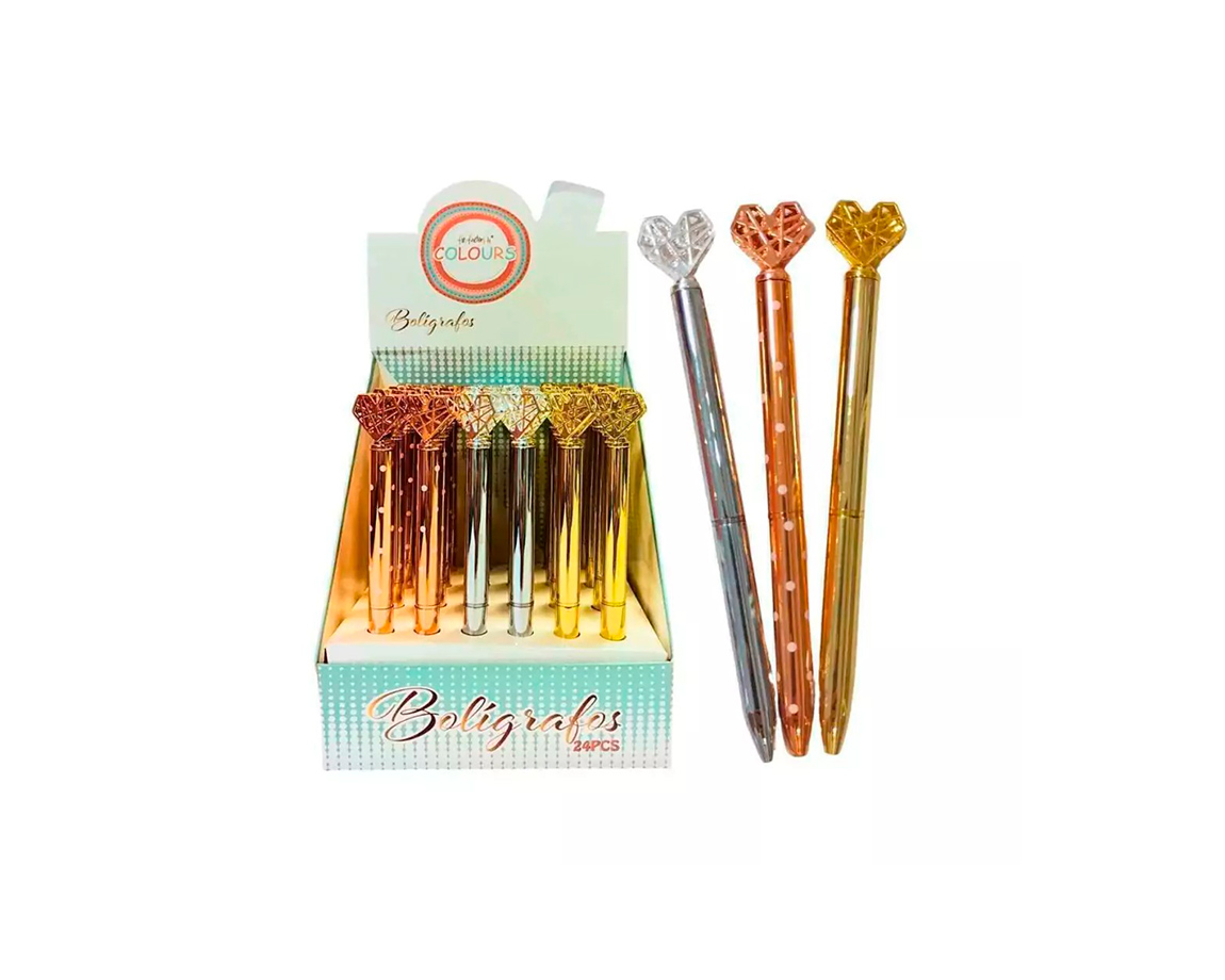 BOLIGRAFO COLOURS 27030 METAL C/CORAZON