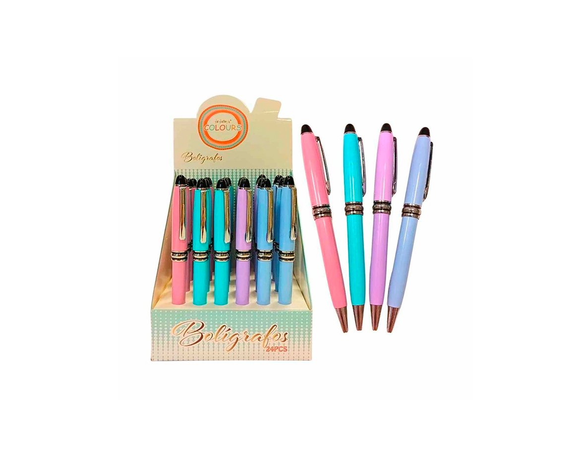 BOLIGRAFO COLOURS 27032 METAL GORDITOS COLOR PASTEL