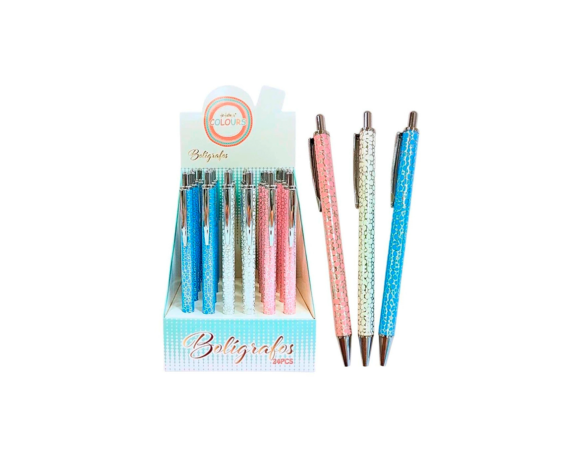 BOLIGRAFO COLOURS 27038 METAL C/CLIP ANIMAL PRINT COLOR PASTEL