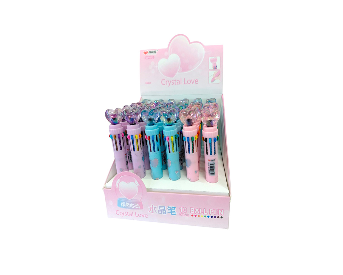 BOLIGRAFO COLOURS 27635 MULTIX10 CORAZON TORNASOLADO