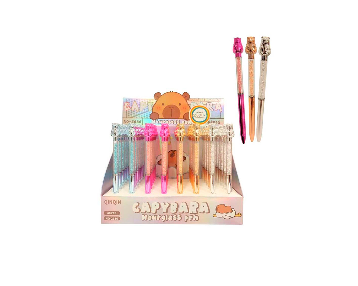 BOLIGRAFO COLOURS 28206 CAPYBARA C/ MOSTACILLAS TTA AZUL