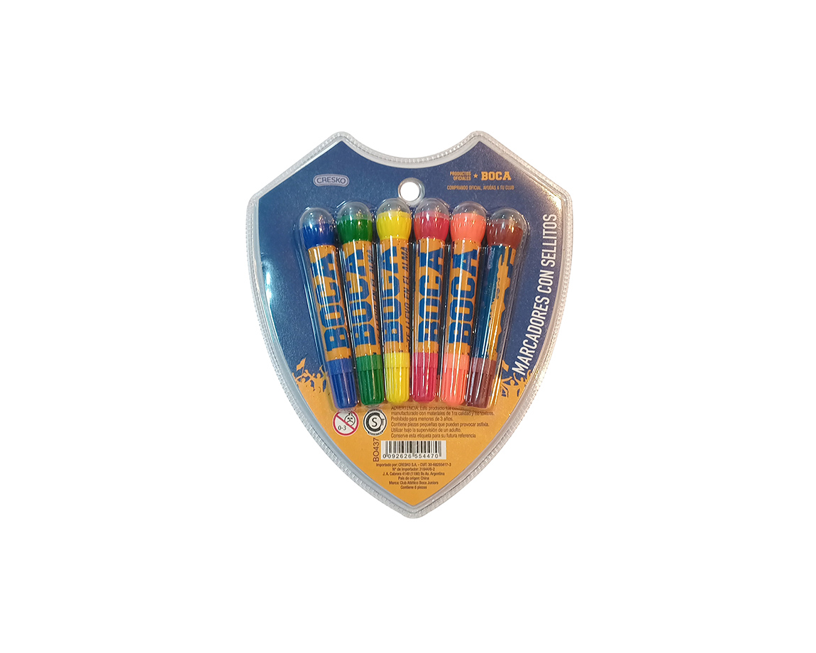 MARCADOR CRESKO BOCA JRS BO437 C/SELLO x 6 UNID.