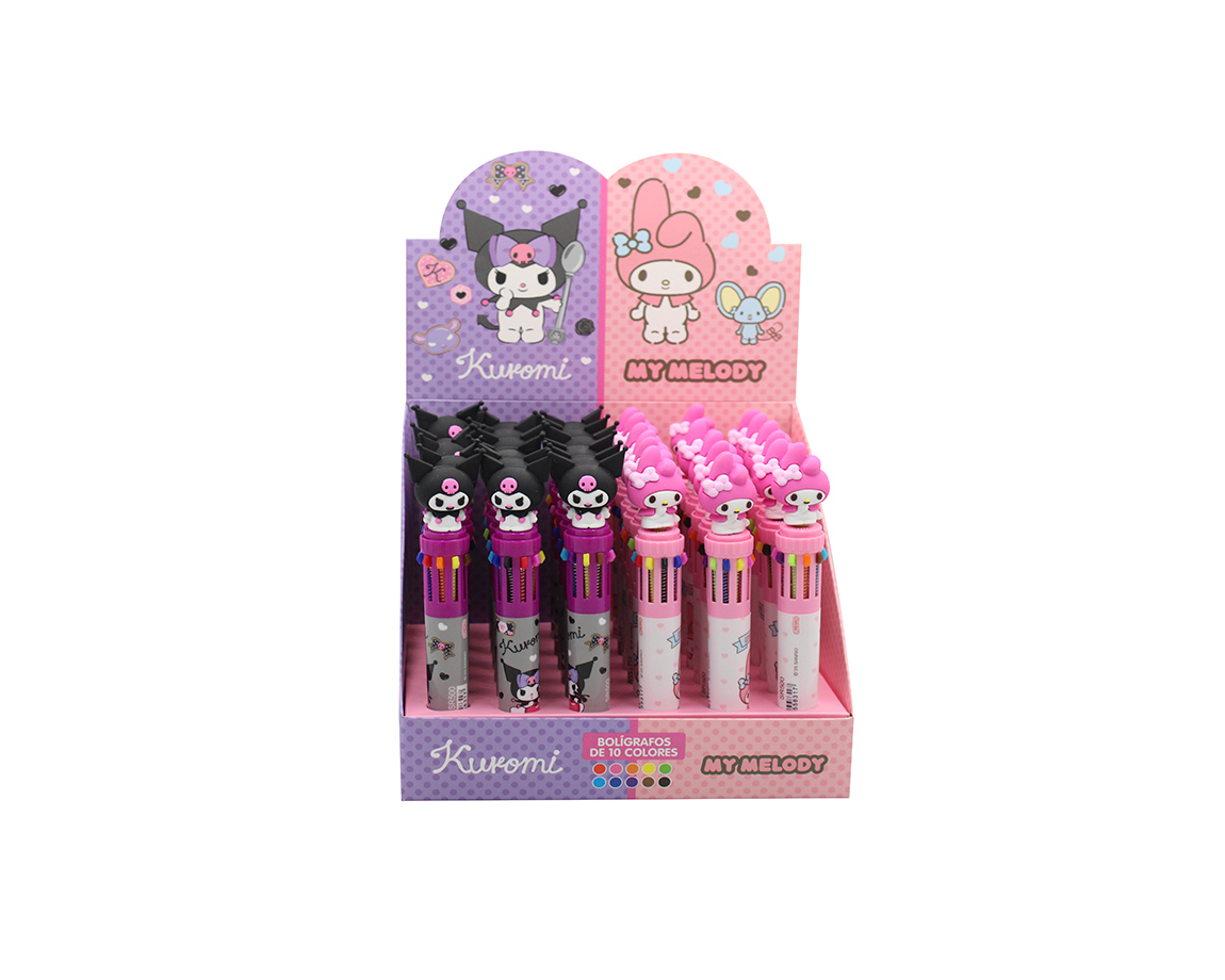BOLIGRAFO CRESKO SR500 10 COLORES KUROMI