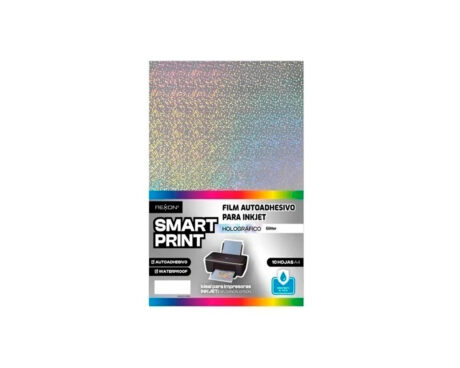 PAPEL REXON SMART PRINT HOLOGRAFICO TRANSP GLITTER A4 10H INK-JET 789248 (16539)