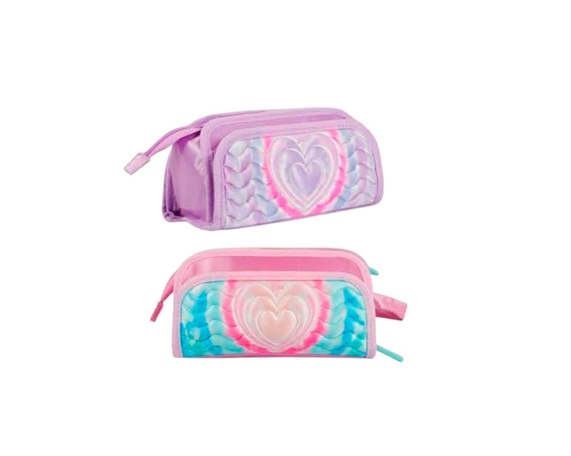 CARTUCHERA FOOTY F263050 3 CIERRES DYE HEART
