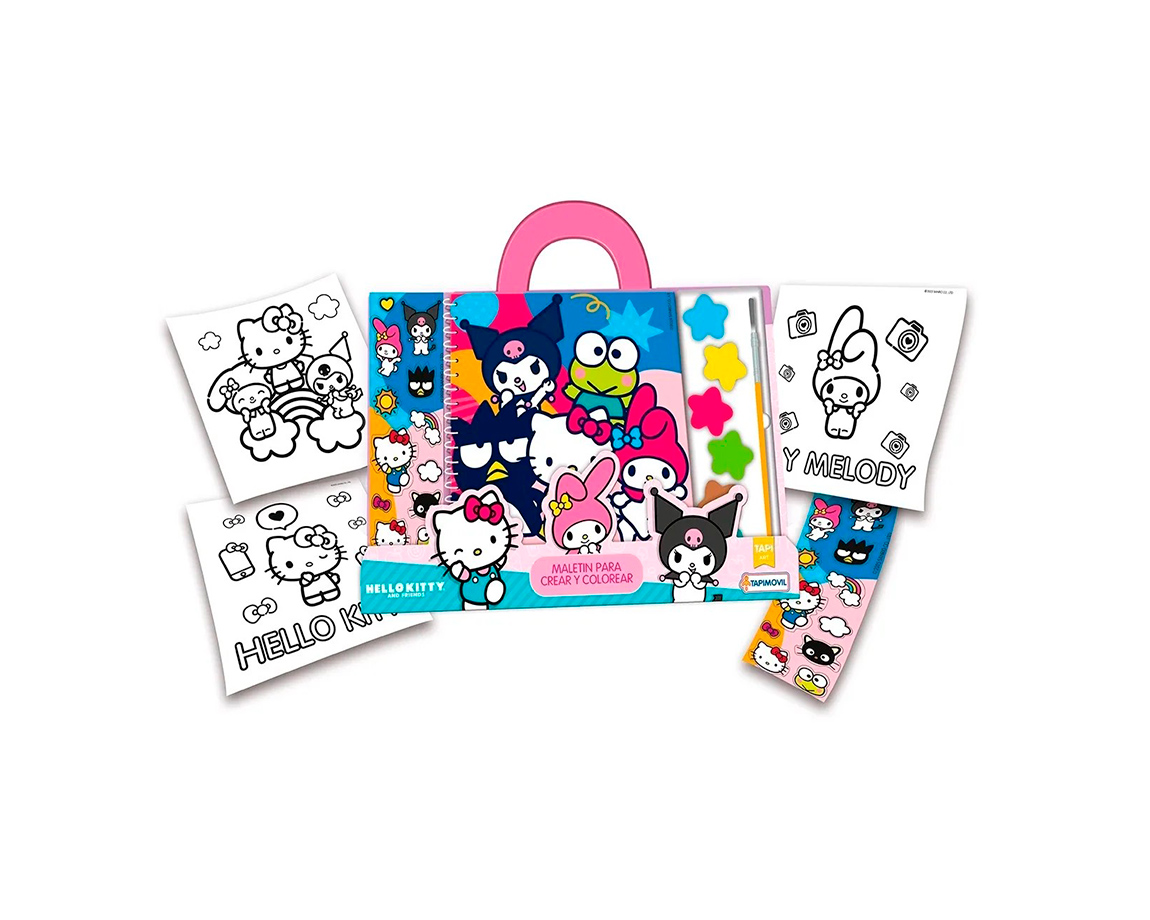 MALETIN ARTE PARA COLOREAR KITTY KTY09851
