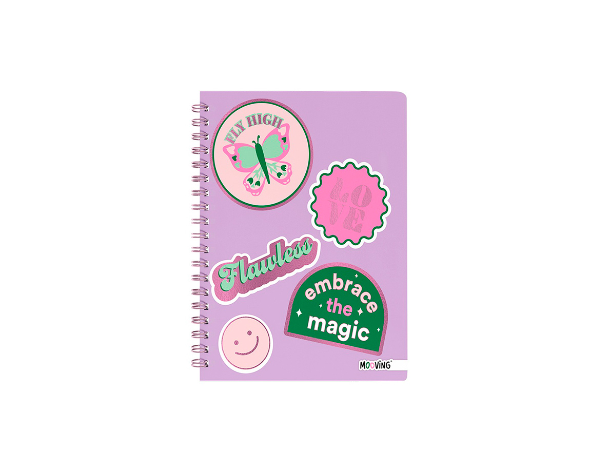 CUADERNO MOOVING 1205267 16X21 ESP T/D 80 HJS PINK