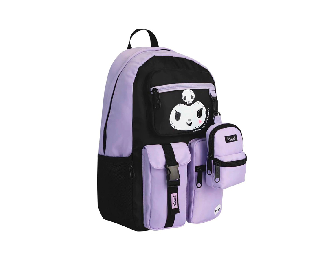 MOCHILA MOOVING 1642126 KUROMI BLACK 18P
