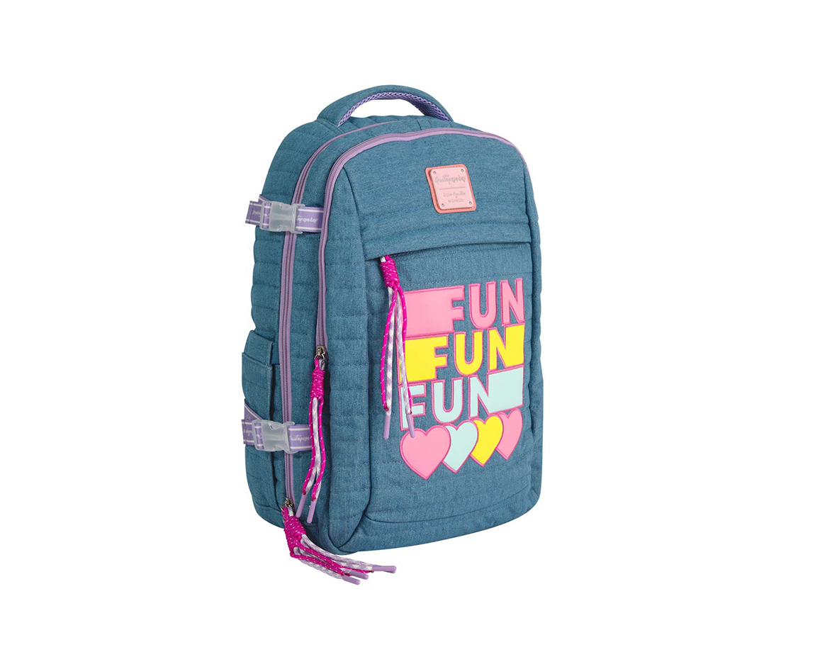 MOCHILA MOOVING 1613326 QUITAPESARES FUN DENIM 18P