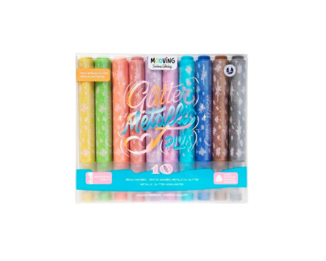 RESALTADOR MOOVING COLORING 3051610 METALICOS GLITTER X 10
