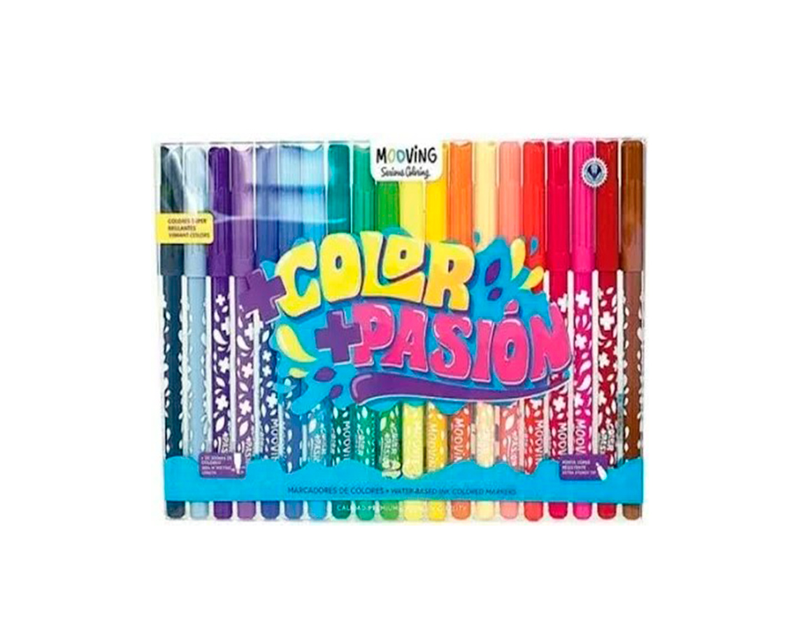 MARCADOR MOOVING COLORING 3021020 x 20 U.COLORES SUPER WASHABLE