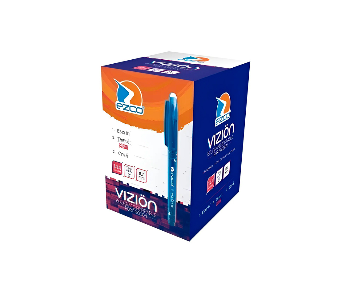 BOLIGRAFO EZCO VIZION BORRABLE  AZUL
