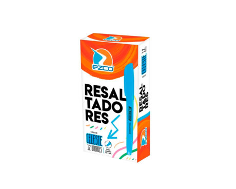 RESALTADOR EZCO T. LAPIZ CELESTE