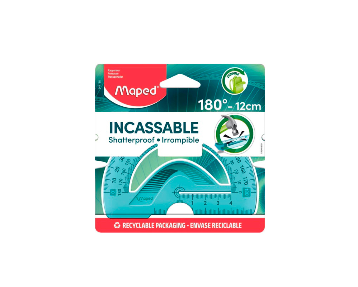 TRANSPORTADOR MAPED 244180 IRROMPIBLE 180º