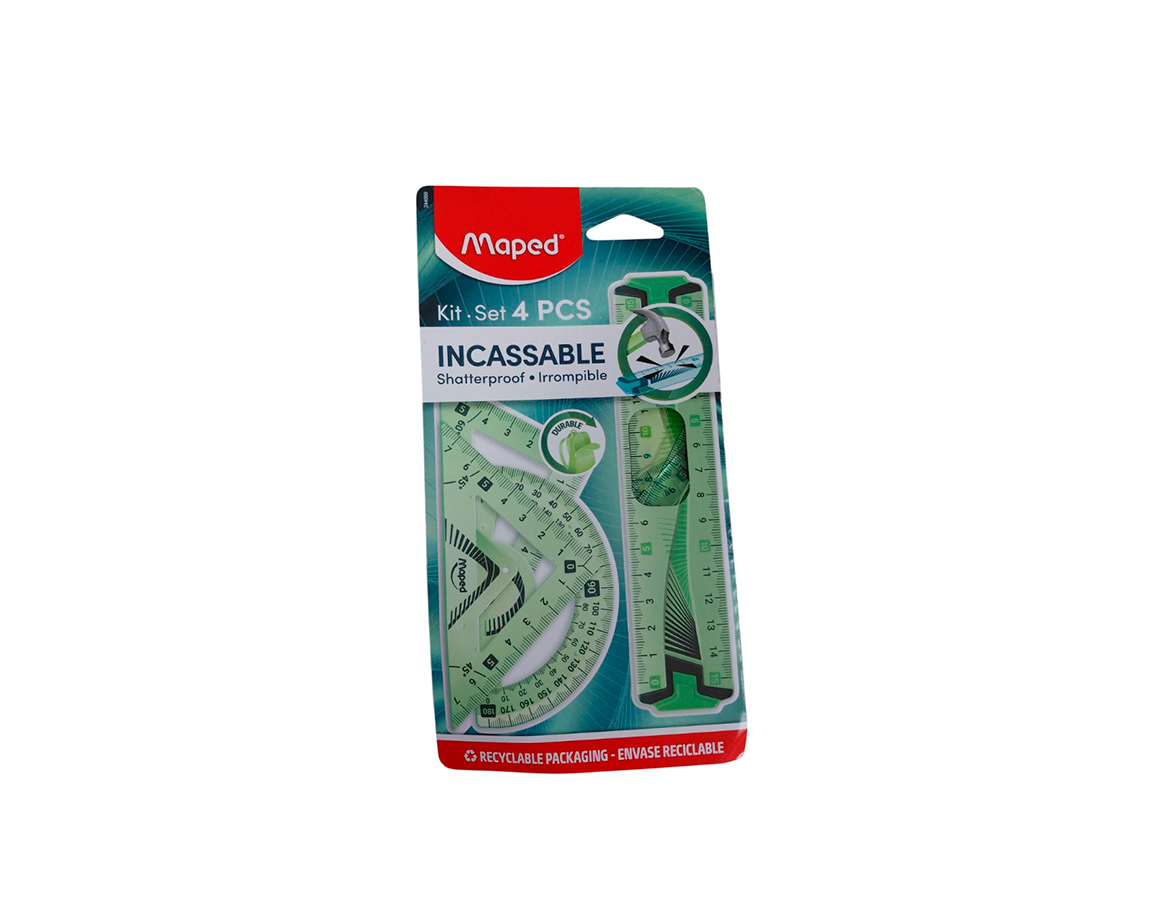 SET GEOMETRICO MAPED 244069 IRROMPIBLE 4 PIEZAS 15 CM