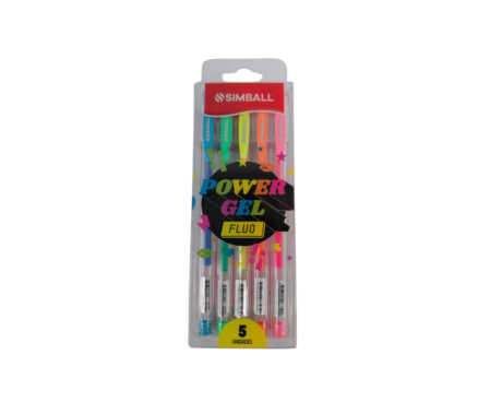 BOLIGRAFO SIMBALL POWER GEL FLUO x 5 UNID.