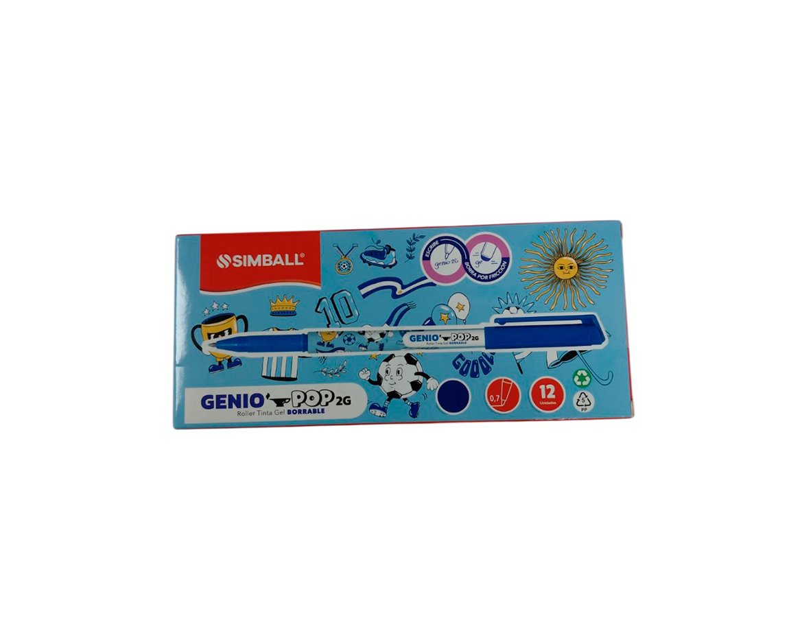 BOLIGRAFO SIMBALL ROLLER GENIO 2G POP MUNDIAL x U.