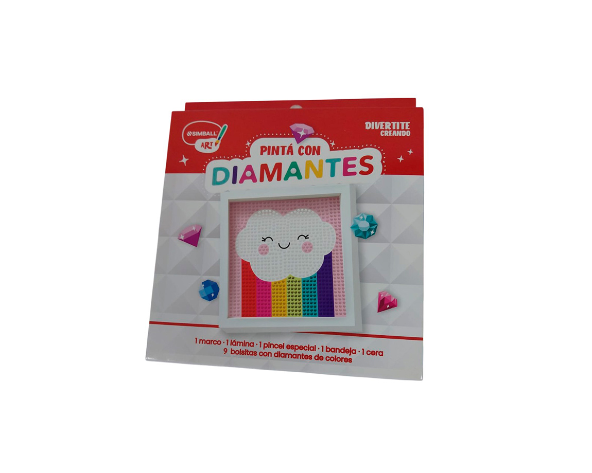 SET SIMBALL PINTA CON DIAMANTES NUBE