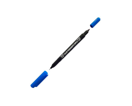 MARCADOR TRABI DUPLO D/PUNTA AZUL