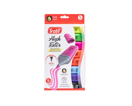 RESALTADOR TRABI HIGH TEXTER SURTIDO X 8 UNID.