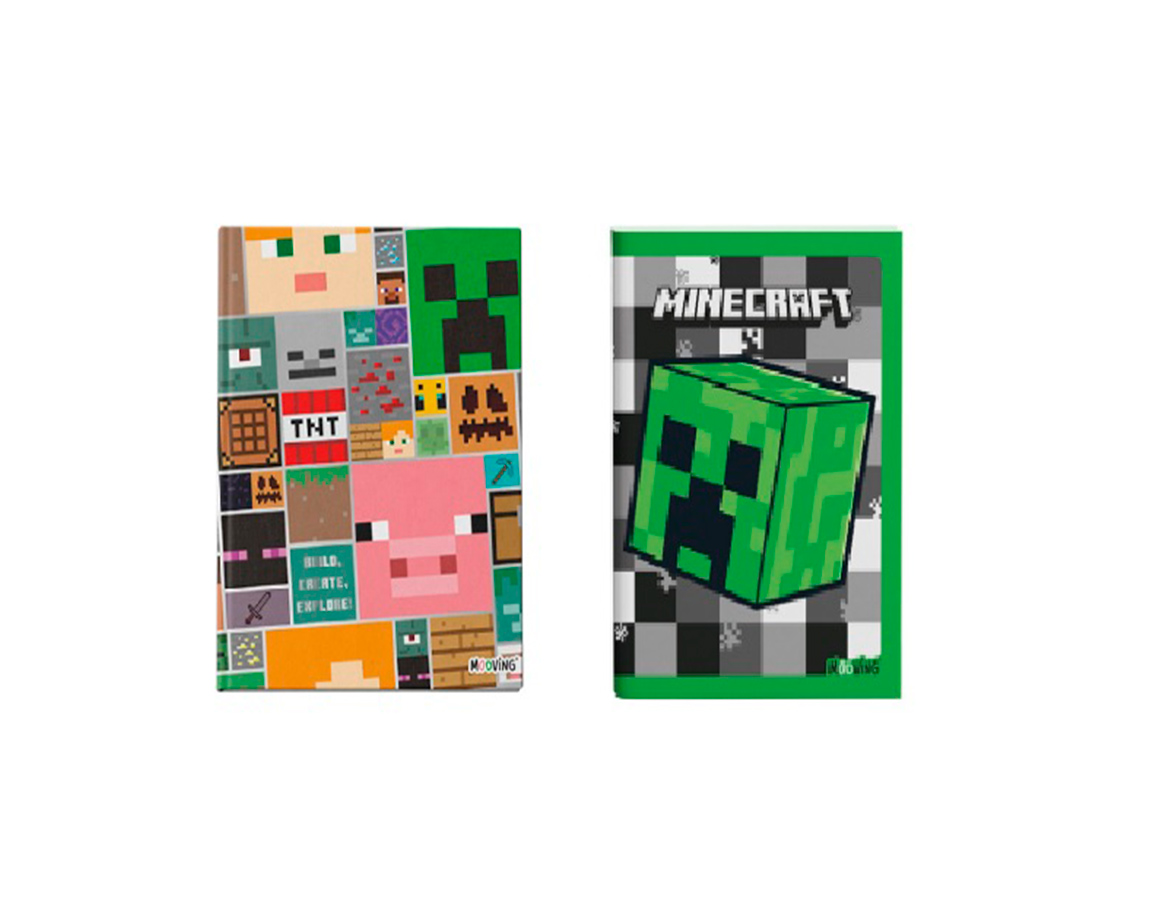 CUADERNO MOOVING 1224248 19x24 T/D x 48 HS MINECRAFT