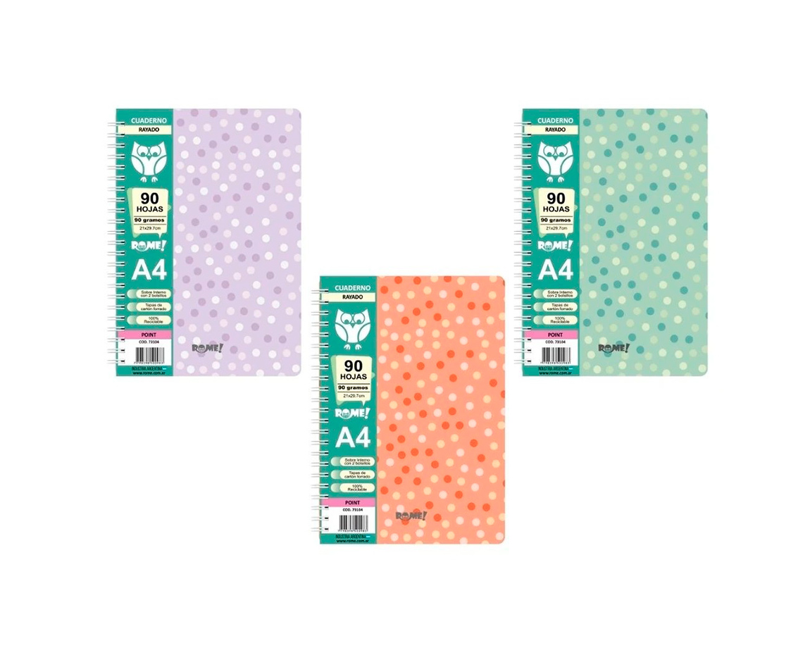 CUADERNO ROME 73104 A4 POINT 90 HOJAS =