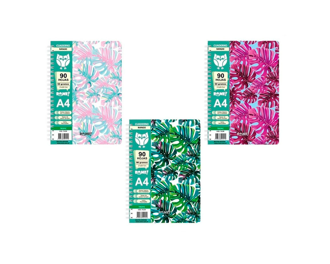 CUADERNO ROME 73134 A4 TROPIC 90 HOJAS =
