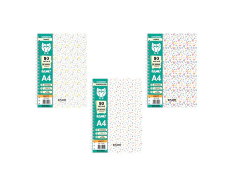 CUADERNO ROME 73144 A4 CONFETTI 90 HOJAS =
