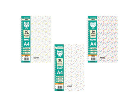 CUADERNO ROME 73144/2 A4 CONFETTI 90 HOJAS #