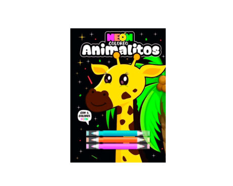 LIBROS SCHOOL FUN PLOW LIST-621 NEON STICKERS MIS ANIMALES DIVERTIDOS