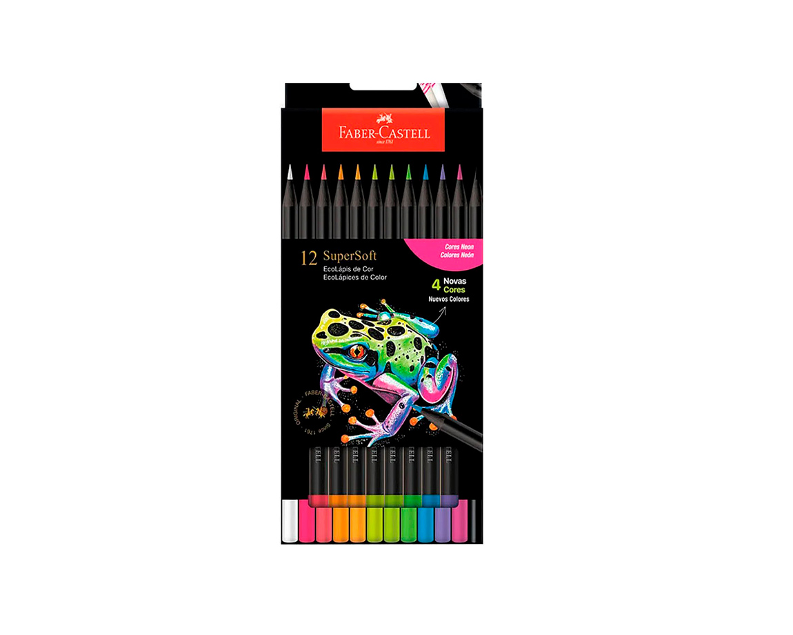 PINTURITAS FABER SUPERSOFT x 12 unid. NEON -210744-