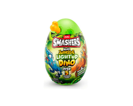 JUGUETE ZURU SMASHERS 7856 NANO EGG JURASSIC LIGHT UP DINO + 5 SORPRESAS