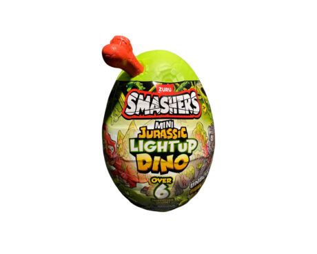 JUGUETE ZURU SMASHERS 7855 MINI EGG JURASSIC LIGHT UP DINO + 6 SORPRESAS