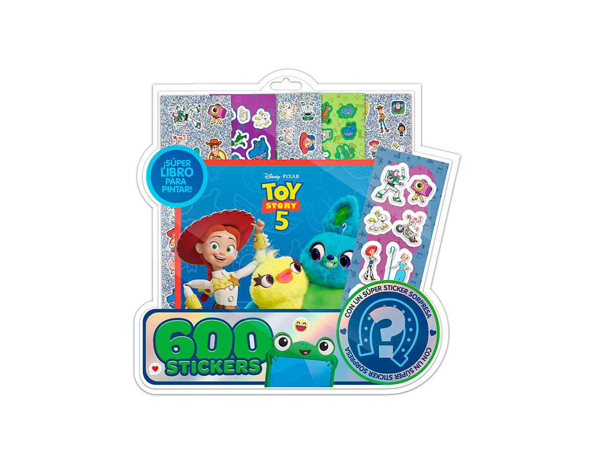 LIBROS VERTICE 6647 600 STICKERS TOY STORY 5