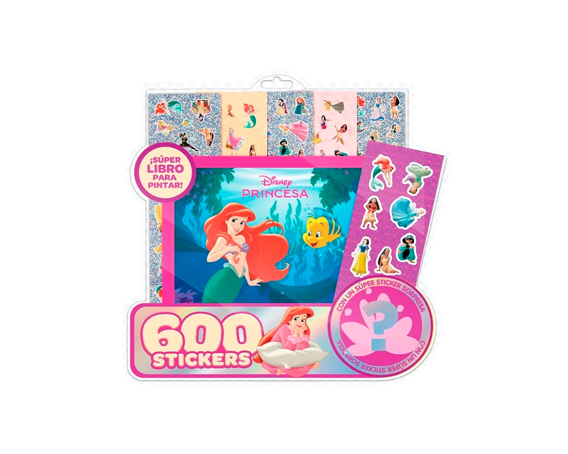 LIBROS VERTICE 6364 600 STICKERS PRINCESAS