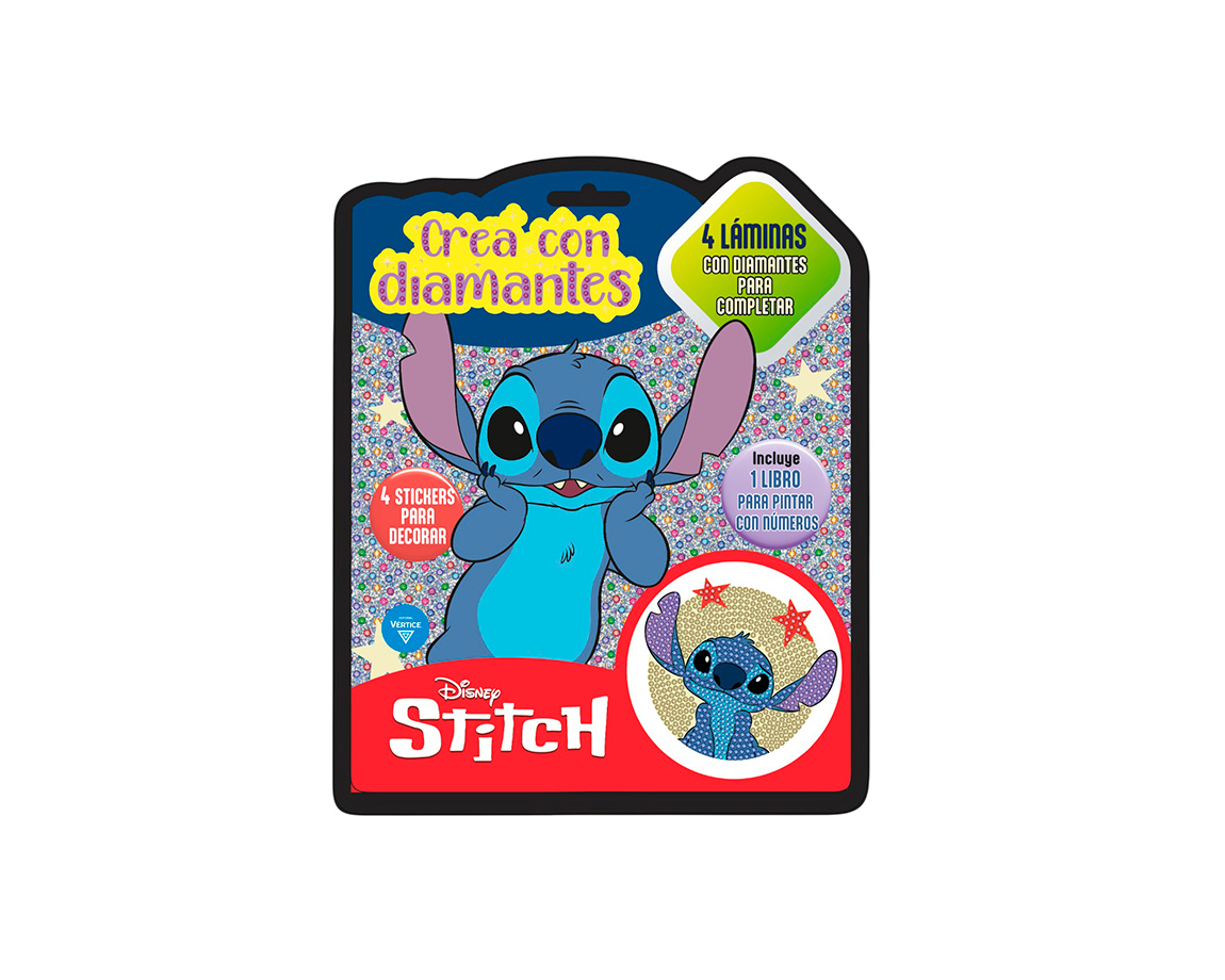 LIBROS VERTICE 6708 STITCH CREA CON DIAMANTES