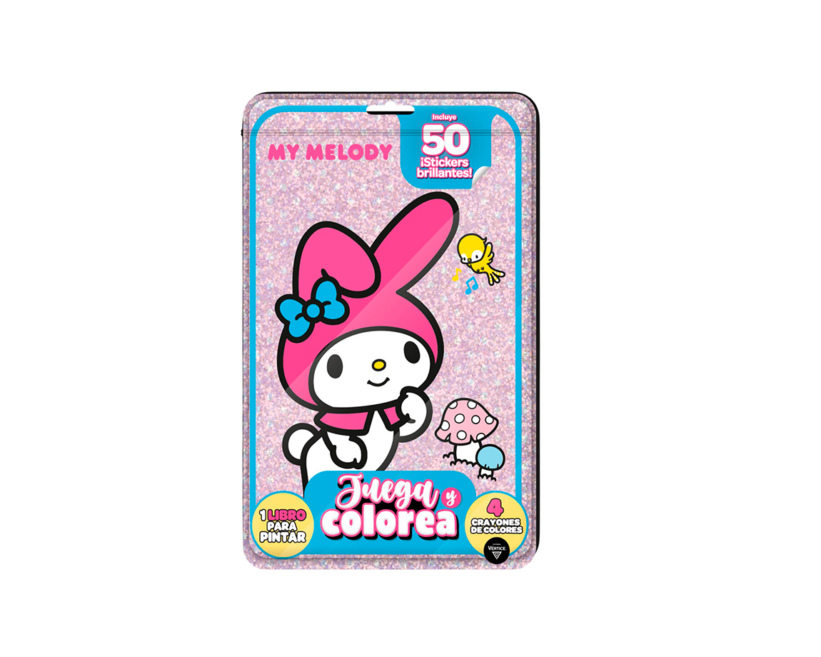 LIBROS VERTICE 6672 MY MELODY JUEGA Y COLOREA