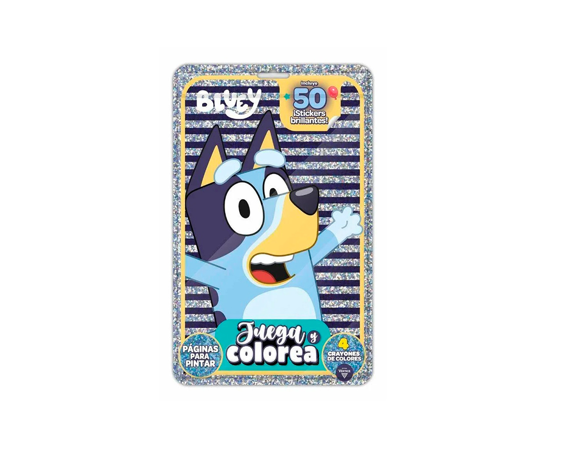 LIBROS VERTICE 6525 BLUEY JUEGA Y COLOREA