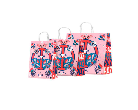 BOLSA REGALO ROMI PAZ & AMOR 22x24 x UNID.