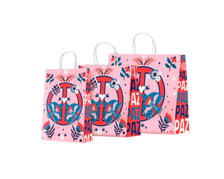 BOLSA REGALO ROMI PAZ & AMOR 32x30 x U