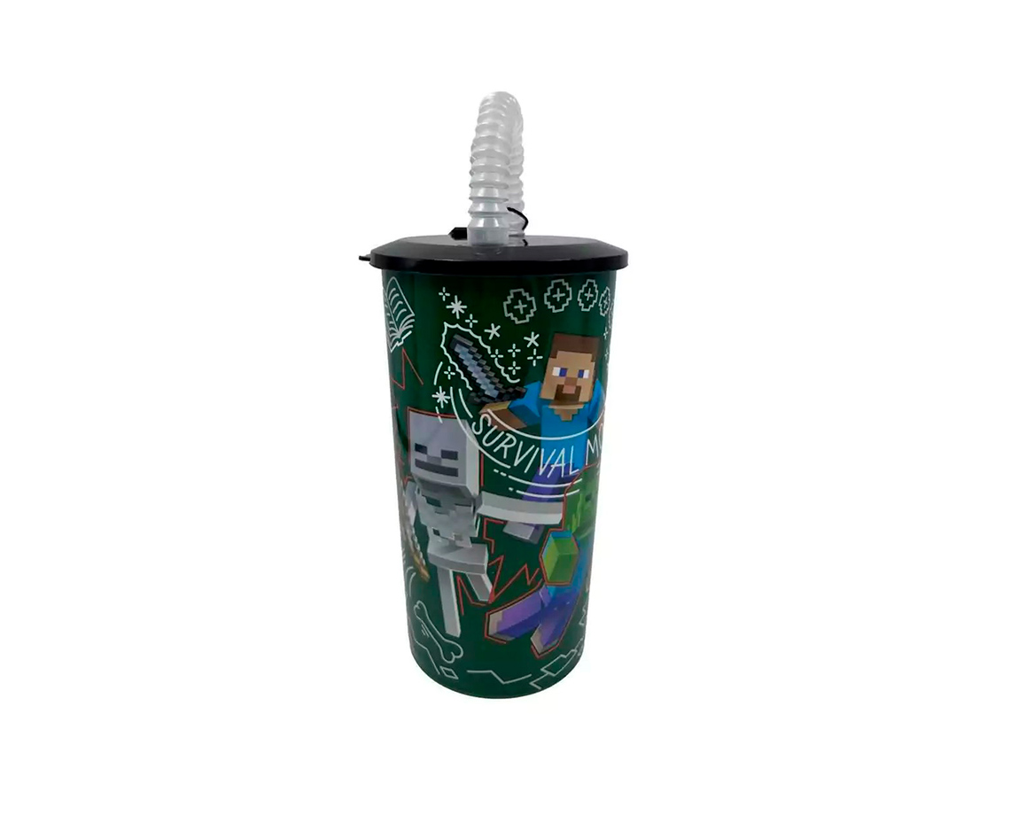 VASO CRESKO MI080 MINECRAFT CON SORBETE 450 ML