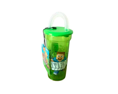 VASO CRESKO MI081 MINECRAFT CON SORBETE 400 ML