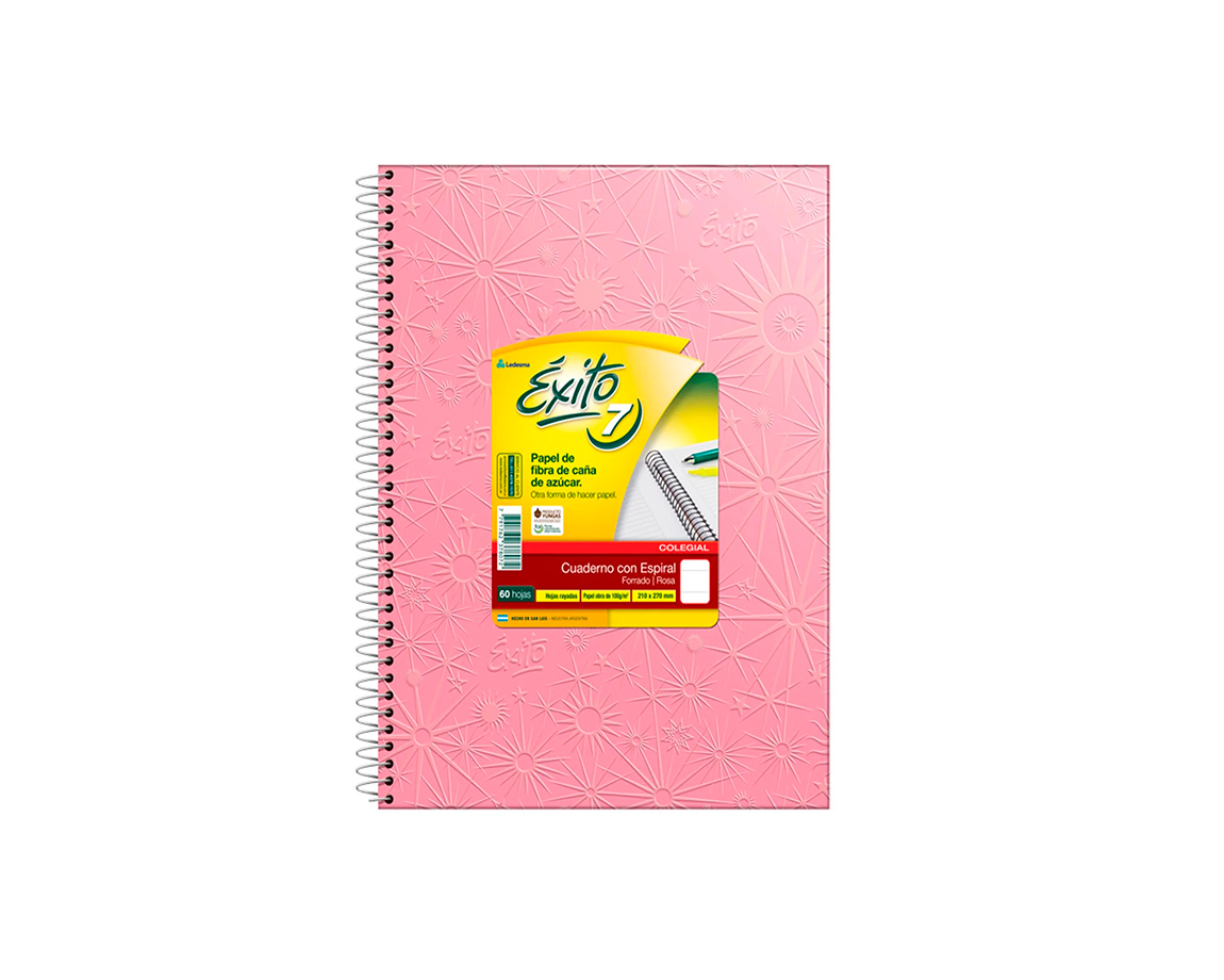 CUADERNO EXITO 21x27 E7 60 H = TD ROSA