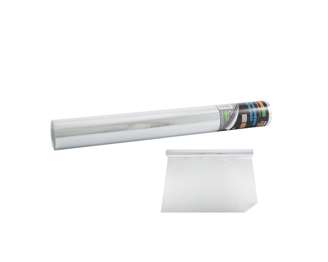 AUTOADHESIVO ROLLO LAMA 4201 METAL x10M PLATA