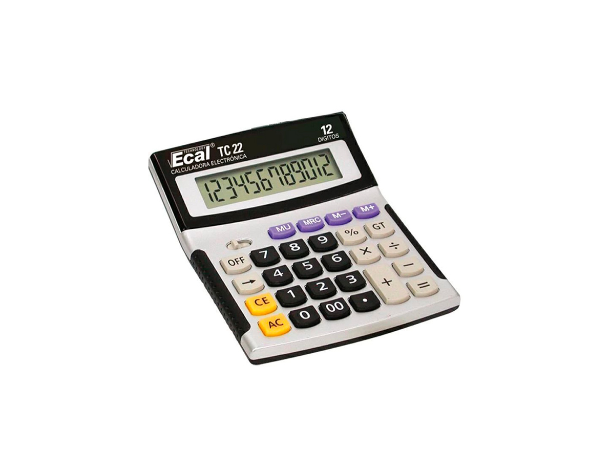 CALCULADORAS ECAL TC22 12 DIG