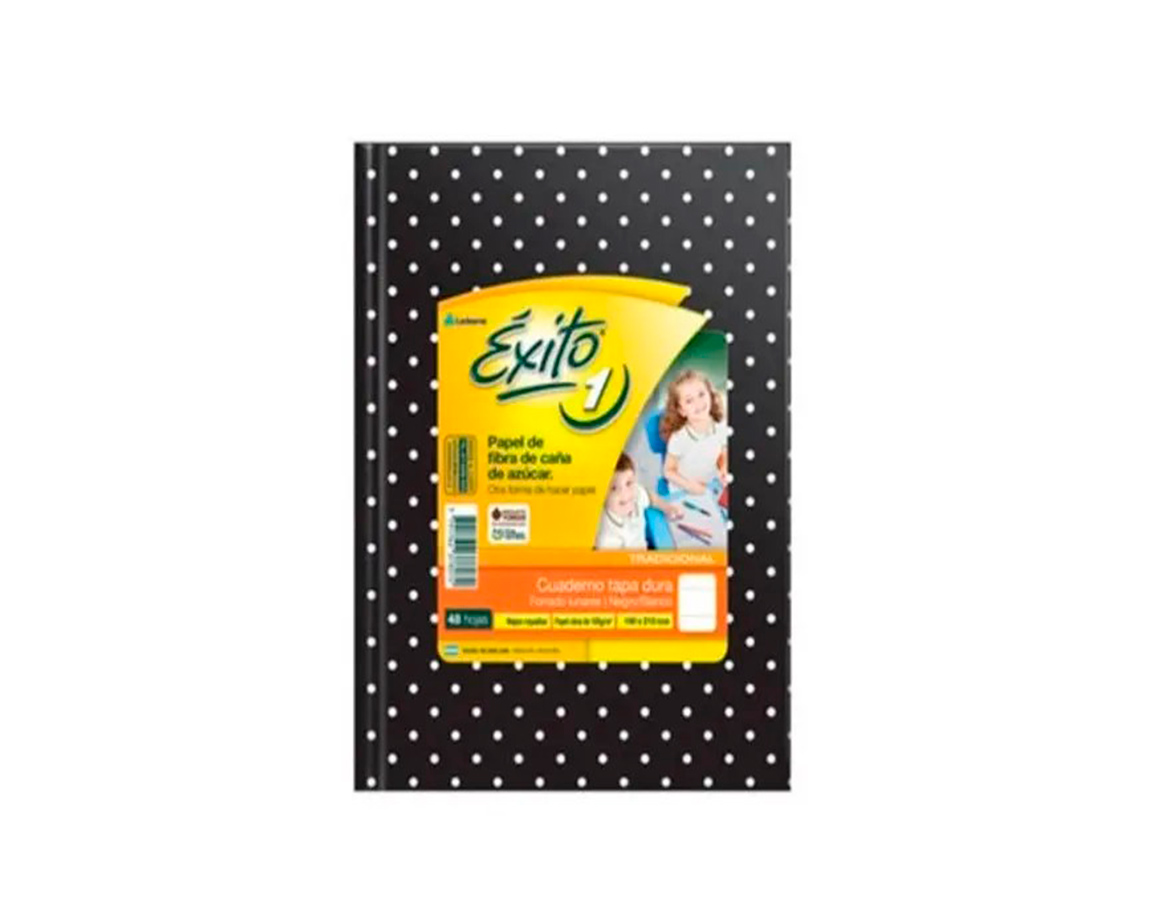 CUADERNO EXITO LUNARES 48 H = BCO FDO NEGRO