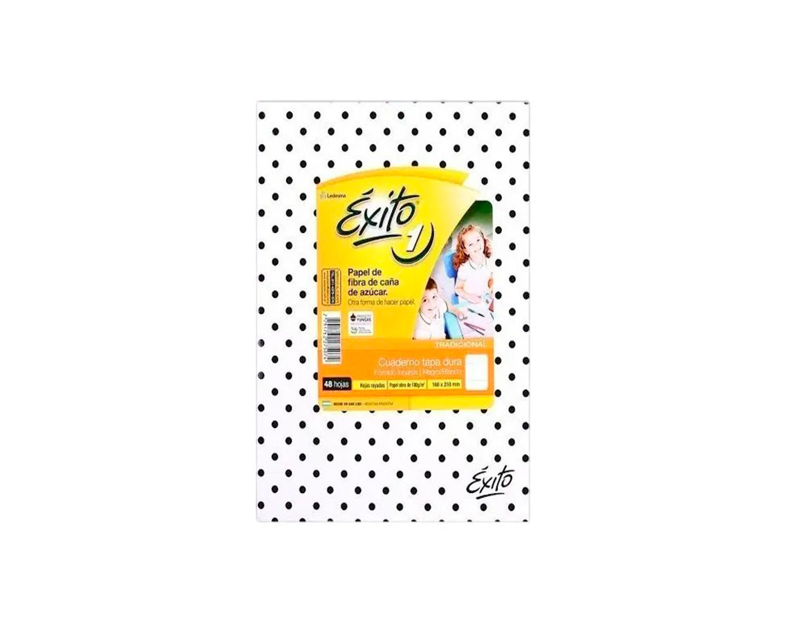 CUADERNO EXITO LUNARES 48 H = NEGRO FDO BCO