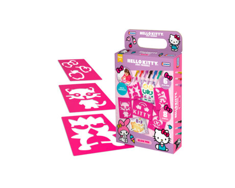SET STENCILS CON BLOW PEN KTY09831 HELLO KITTY