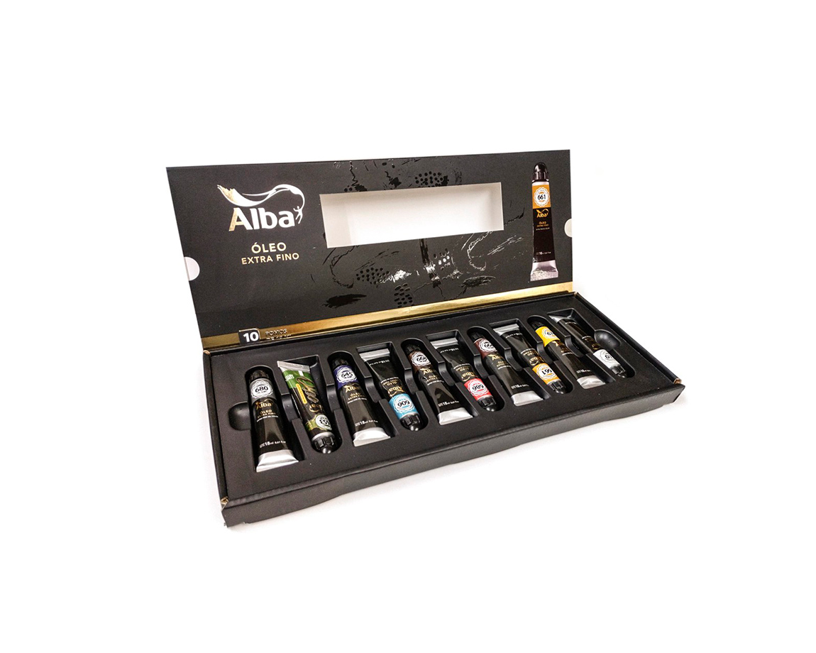 OLEOS ALBA CAJA P/ARTISTAS CH ESENCIALES DE OLEOS x 18 U.