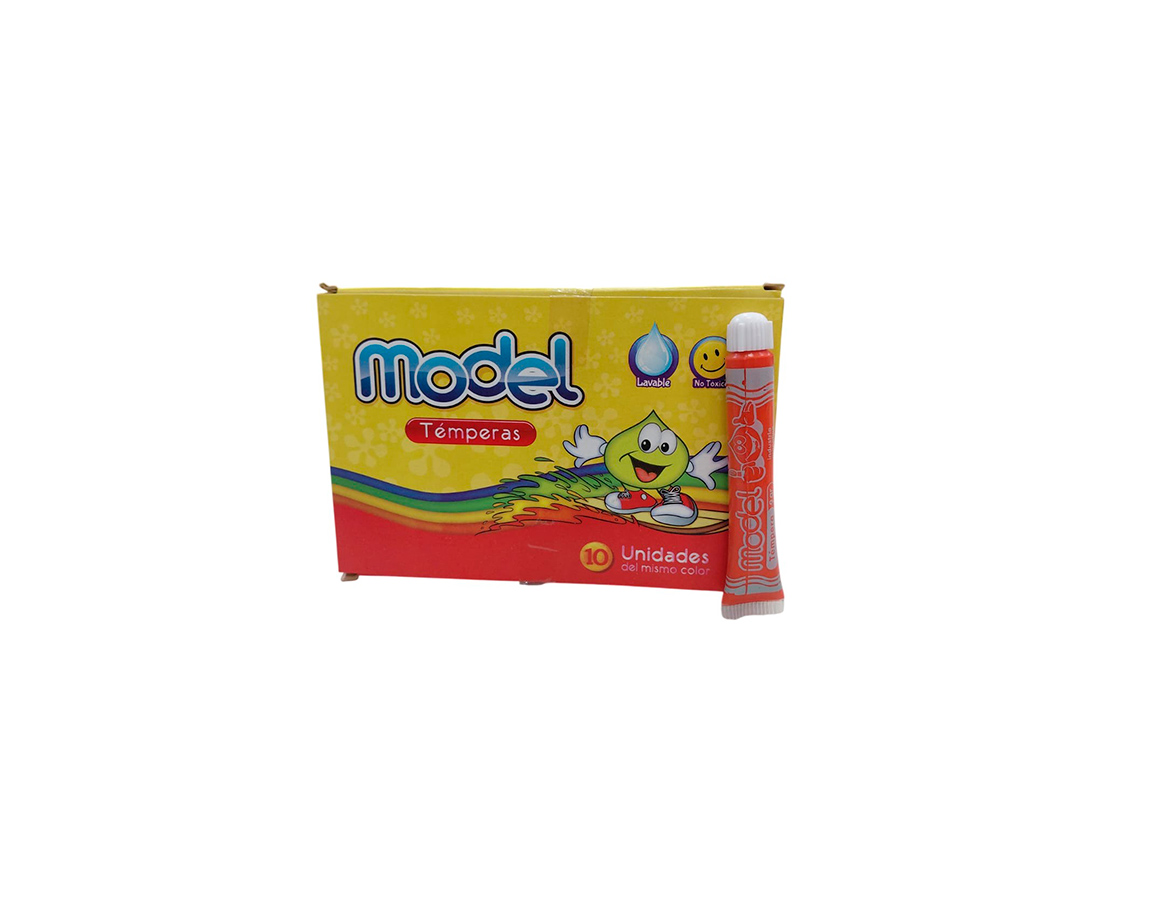 TEMPERA MODEL POMO 8 ML Cx10 ROJO SEÑAL